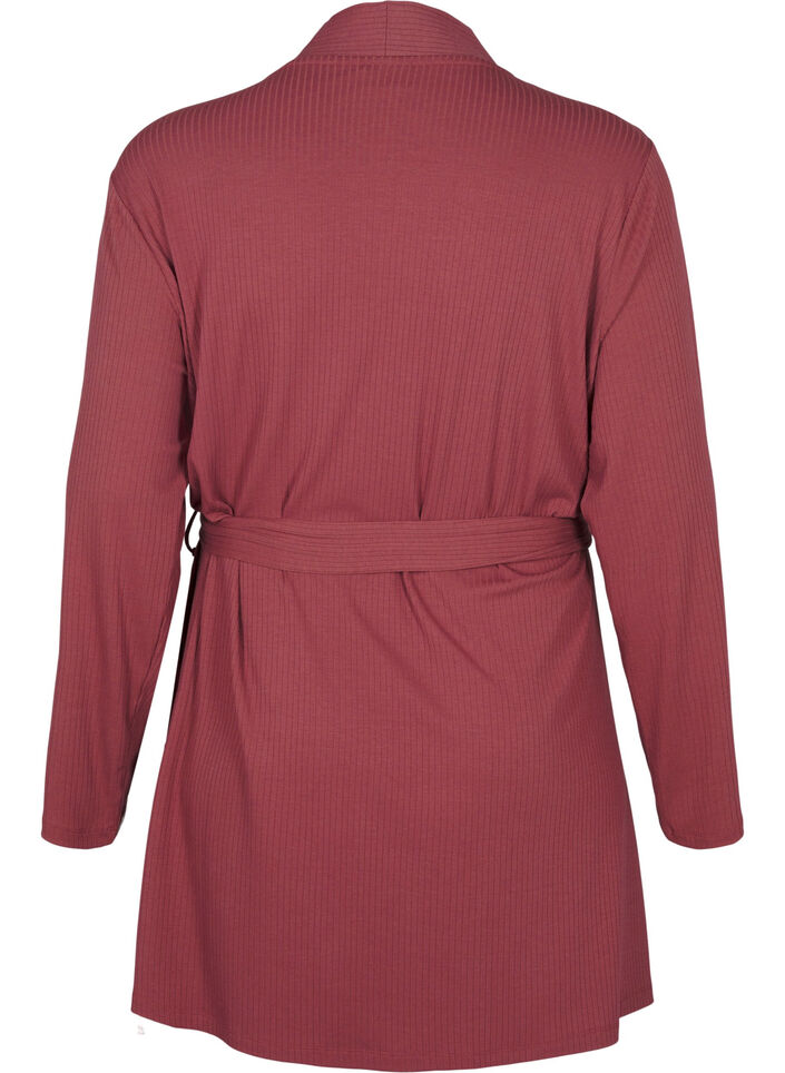 Morgenmantel mit Bindegürtel, Rose Brown, Packshot image number 1