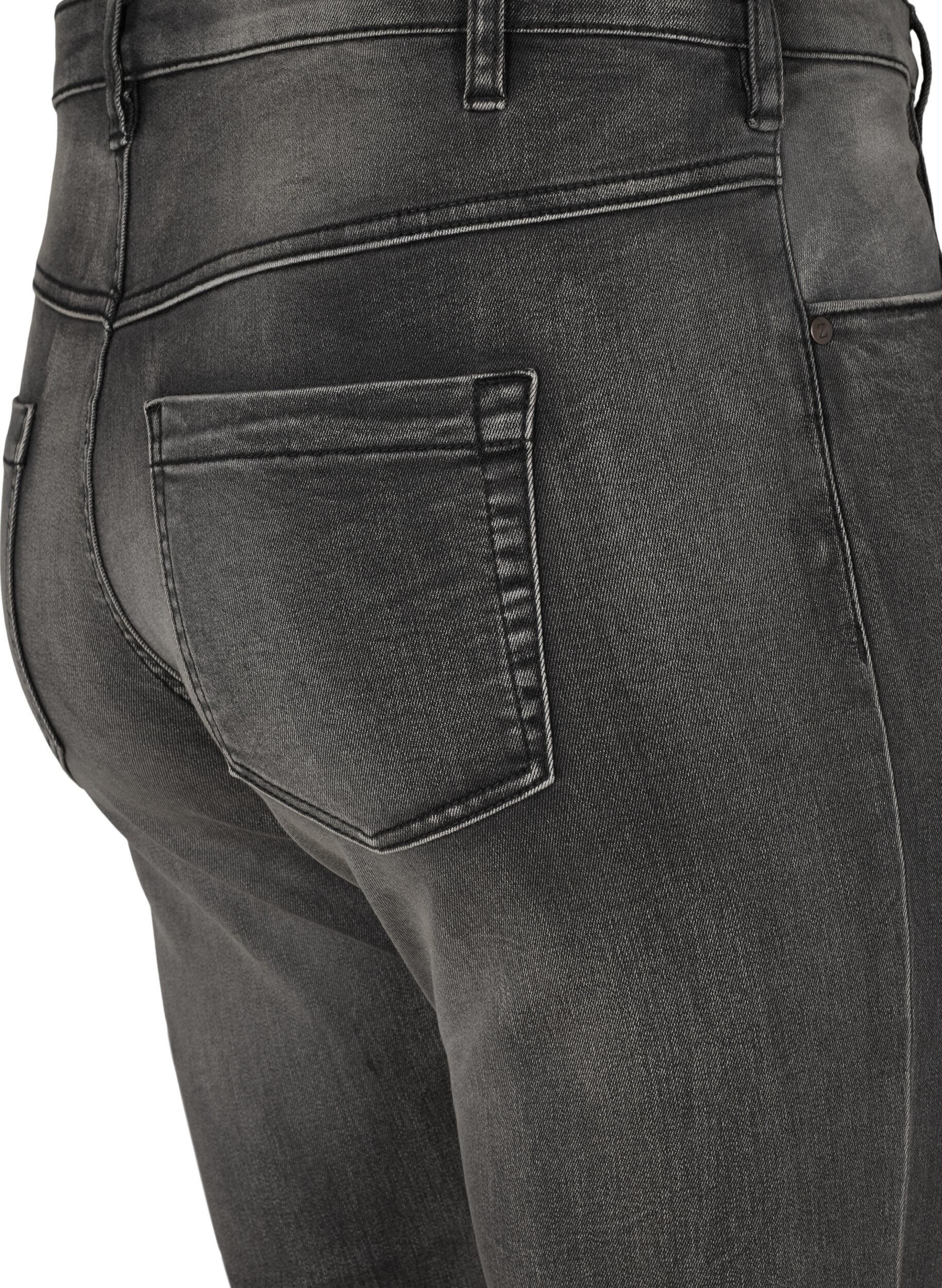 ZizziSlim Fit Emily Jeans mit normaler Taillenh&ouml;he, Grau, Packshot image number 3