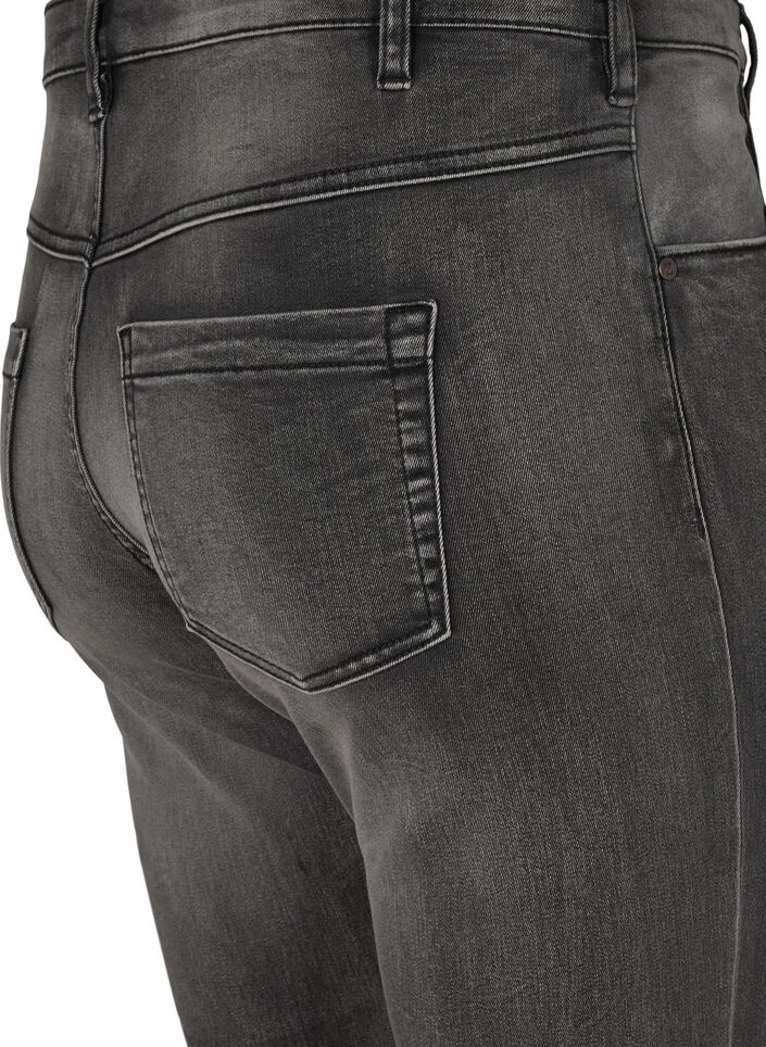 Slim Fit Emily Jeans mit normaler Taillenh&ouml;he, Grau, Packshot image number 3