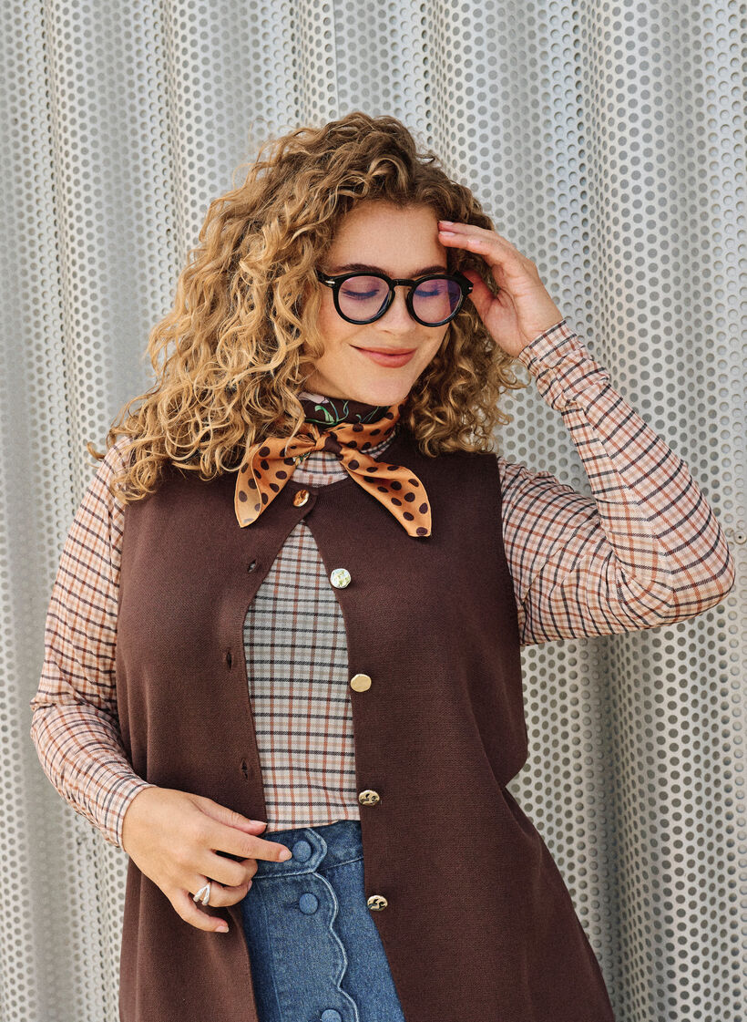 Blouse en maille &agrave; pois, 9996, Image image number 0