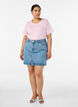 T-shirt en coton bio avec des c&oelig;urs, Rose, Model image number 1
