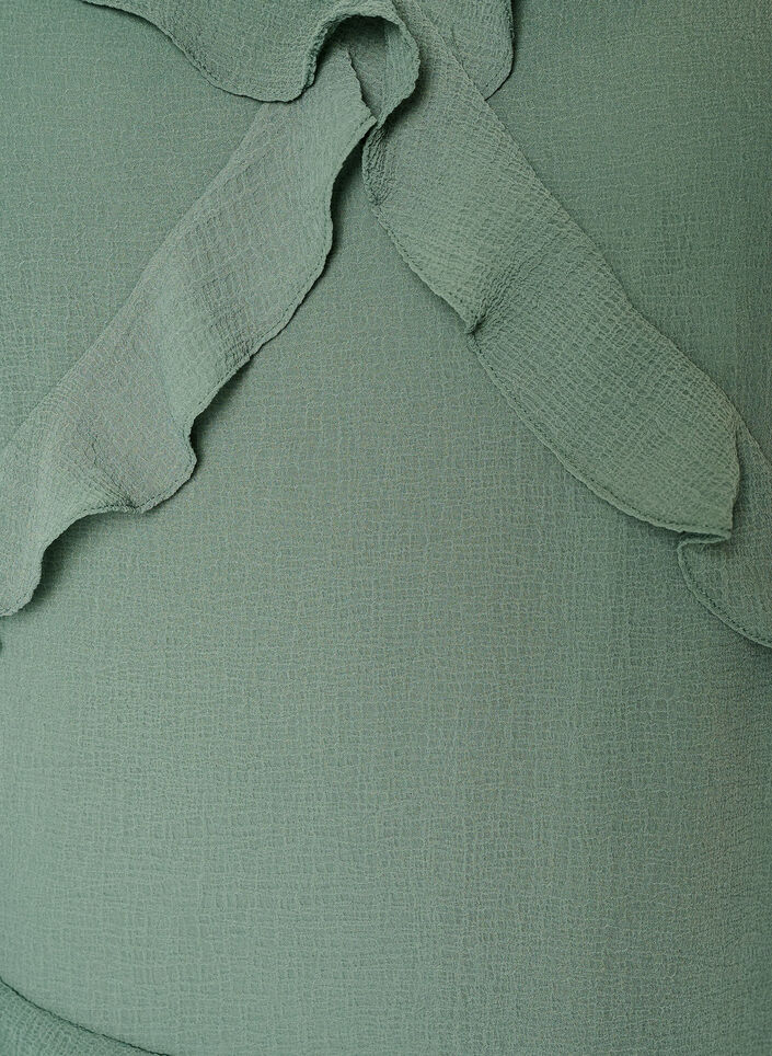 Robe en mousseline avec volants asym&eacute;triques, Vert, Packshot image number 2