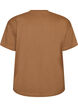 T-Shirt aus 100% Baumwolle mit kurzen &Auml;rmeln und Print, Braun, Packshot image number 1