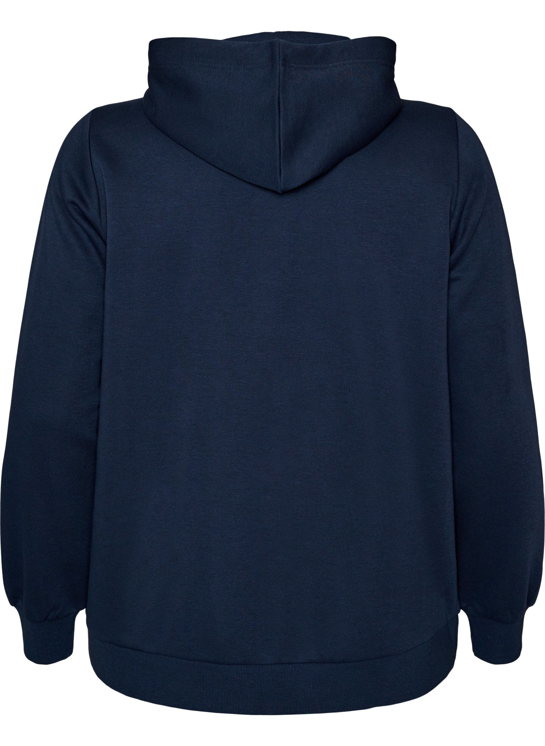 ZizziKapuzensweatshirt mit Rei&szlig;verschluss und Taschen, Blau, Packshot image number 1