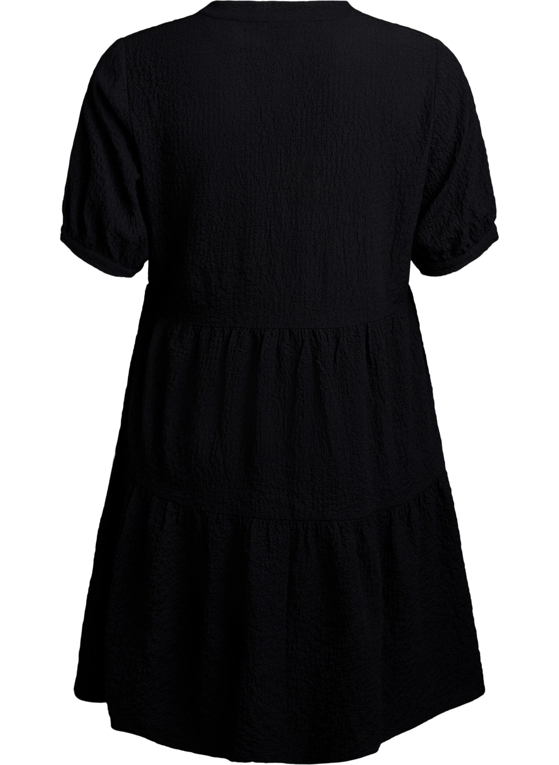 ZizziKurzes A-Linien-Kleid, Schwarz, Packshot image number 1