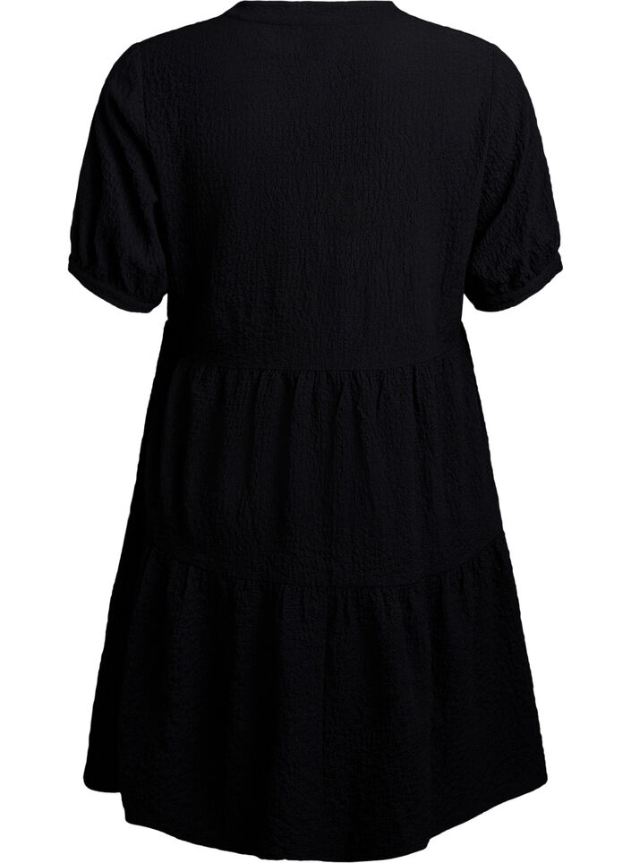 Kurzes A-Linien-Kleid, Schwarz, Packshot image number 1
