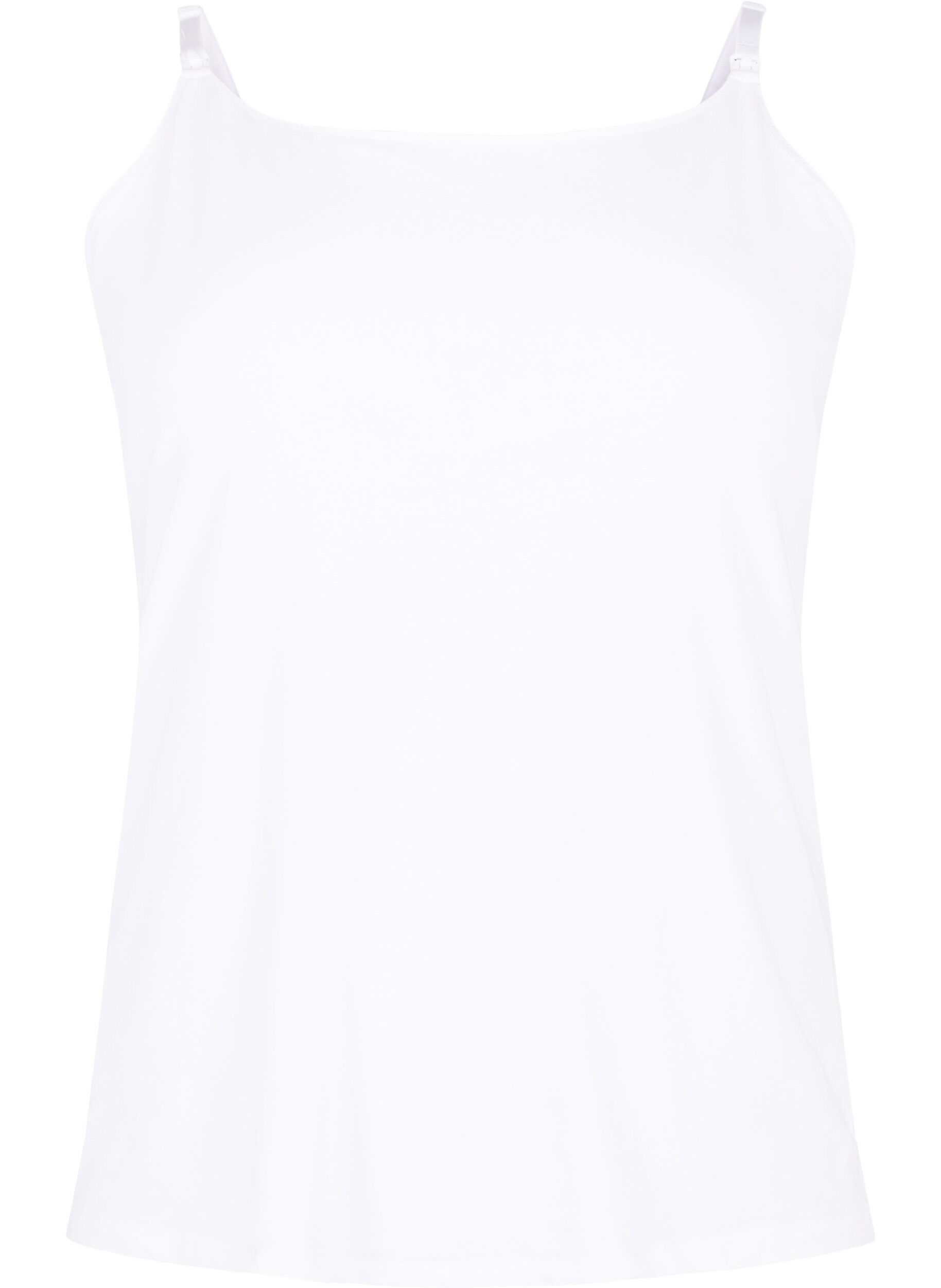 Zizzi Top de grossesse avec fonction d'allaitement, White, Packshot image number 0