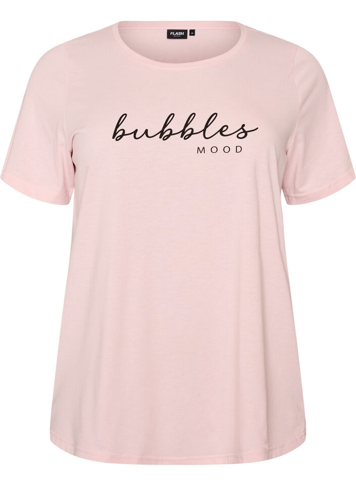 T-shirt imprim&eacute;, Rose, Packshot image number 0