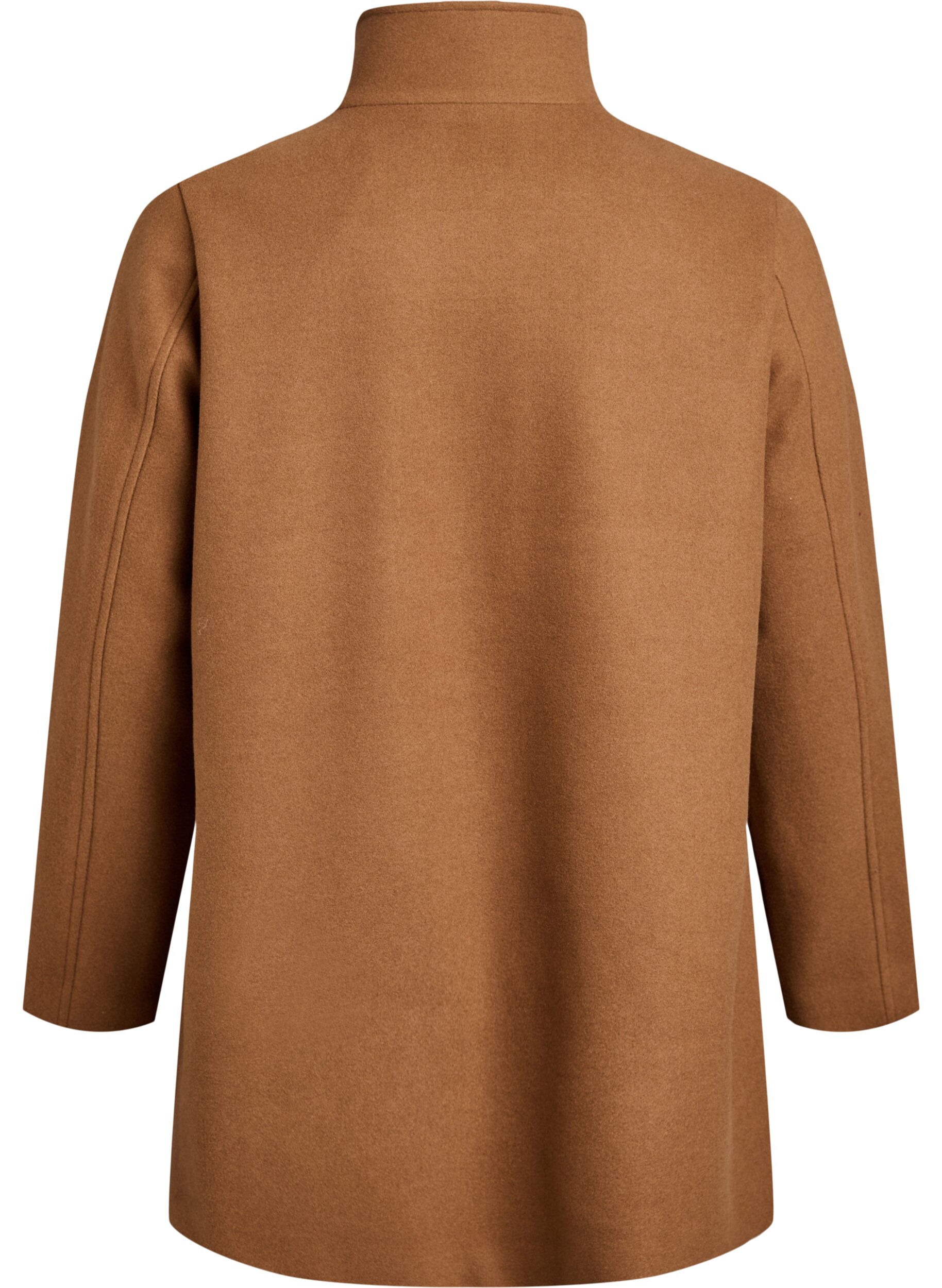 Zizzi Kurzmantel in A-Linie, Braun, Packshot image number 1