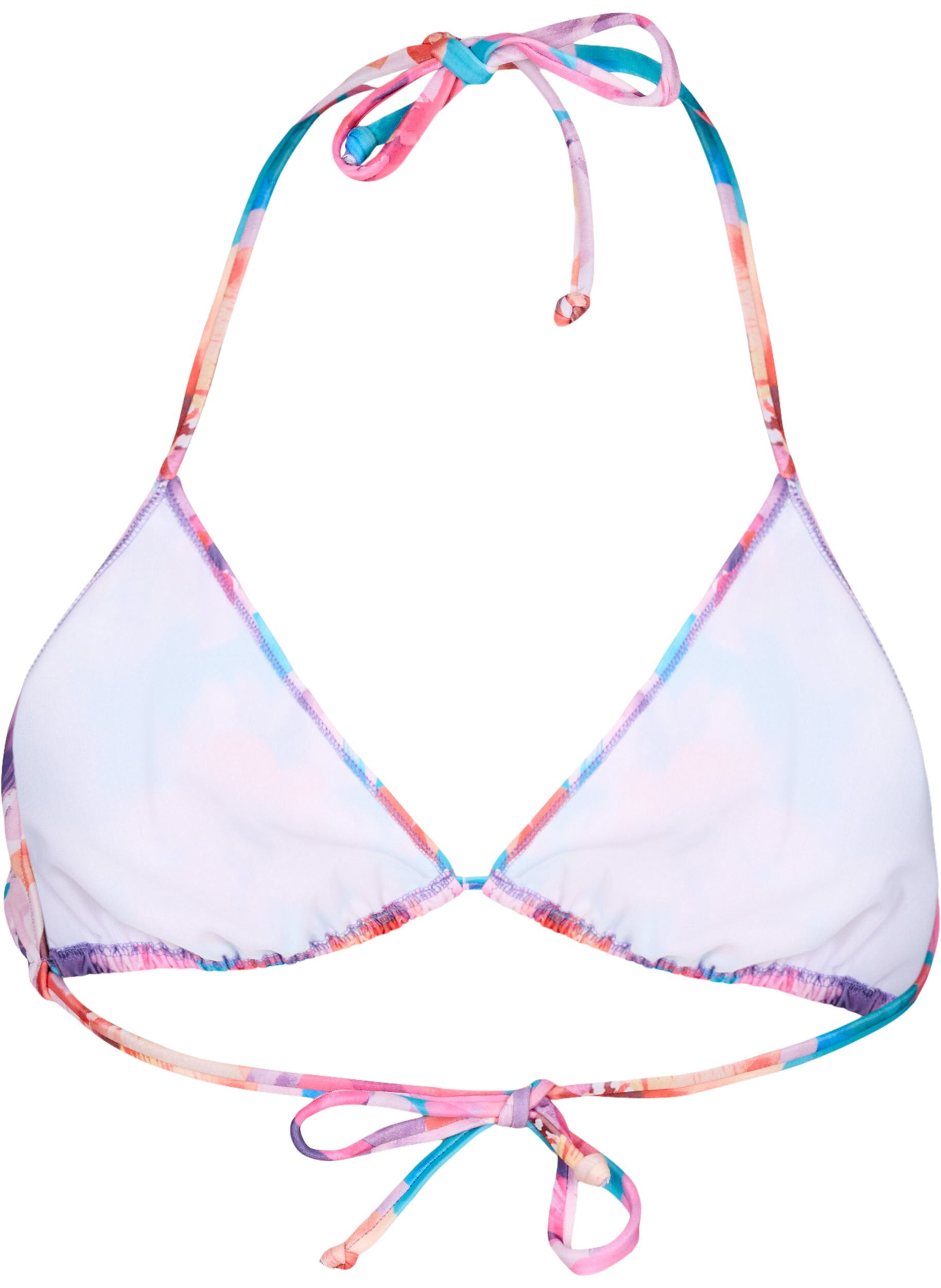 Zizzi Triangel-Bikinioberteil mit Print, Pink, Packshot image number 1