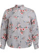 Chemise à imprimé floral et fines rayures, Noir, Packshot image number 0