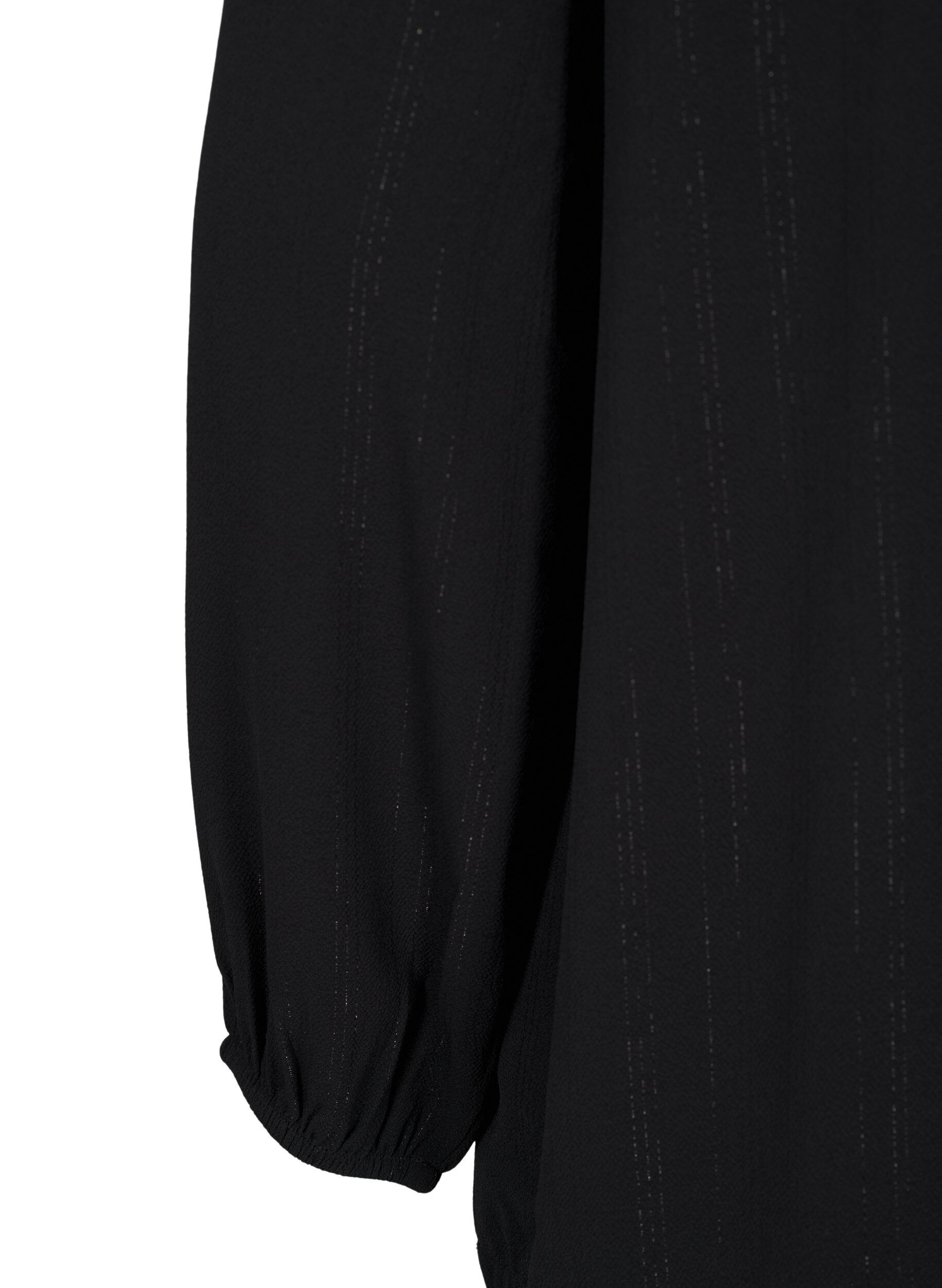 Zizzi Bluse mit Silberglitzer, Schwarz, Packshot image number 3