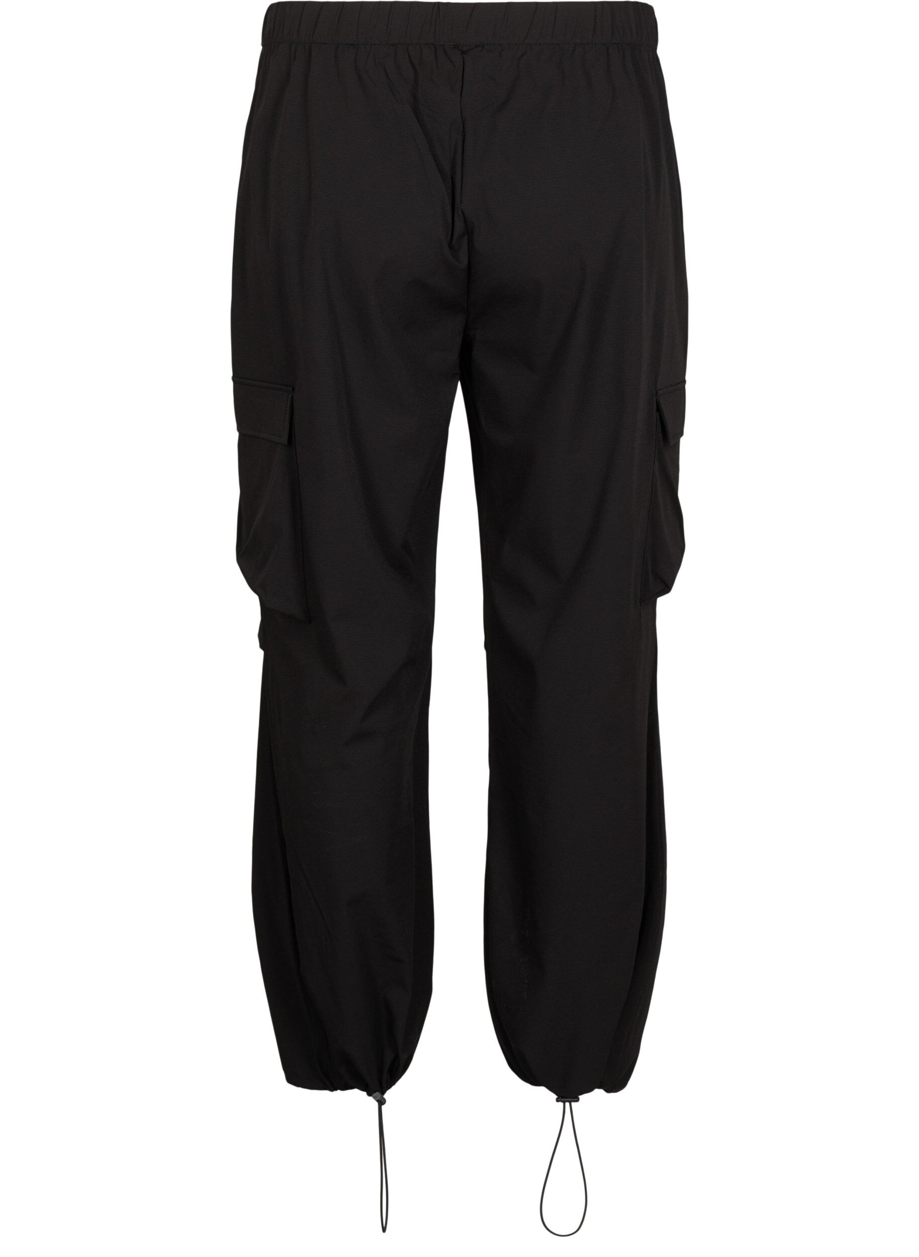 Zizzi Pantalon de jogging avec poches cargo, Noir, Packshot image number 1