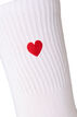 Chaussettes en coton avec motif, Blanc, Packshot image number 2