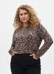 Lang&auml;rmlige Bluse mit Leopardenmuster, Braun, Model image number 0