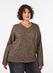 Pull col V, Marron, Model image number 0