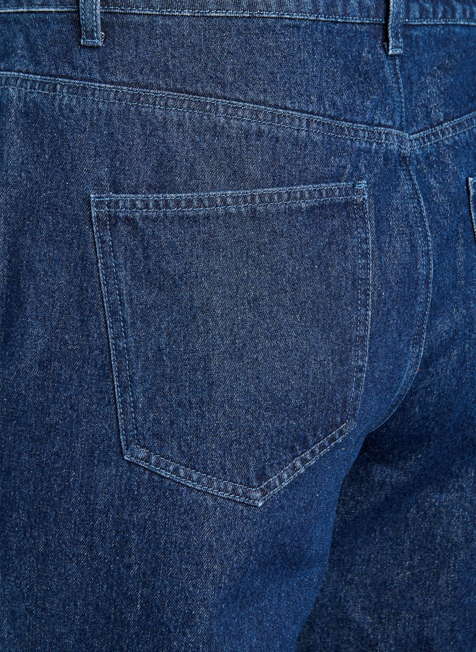 Zizzi Wide-Leg-Jeans mit Nieten und hoher Taille, Blau, Packshot image number 3