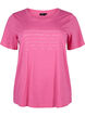 T-Shirt mit Text-Motiv, Shocking Pink W.Pink, Packshot image number 0