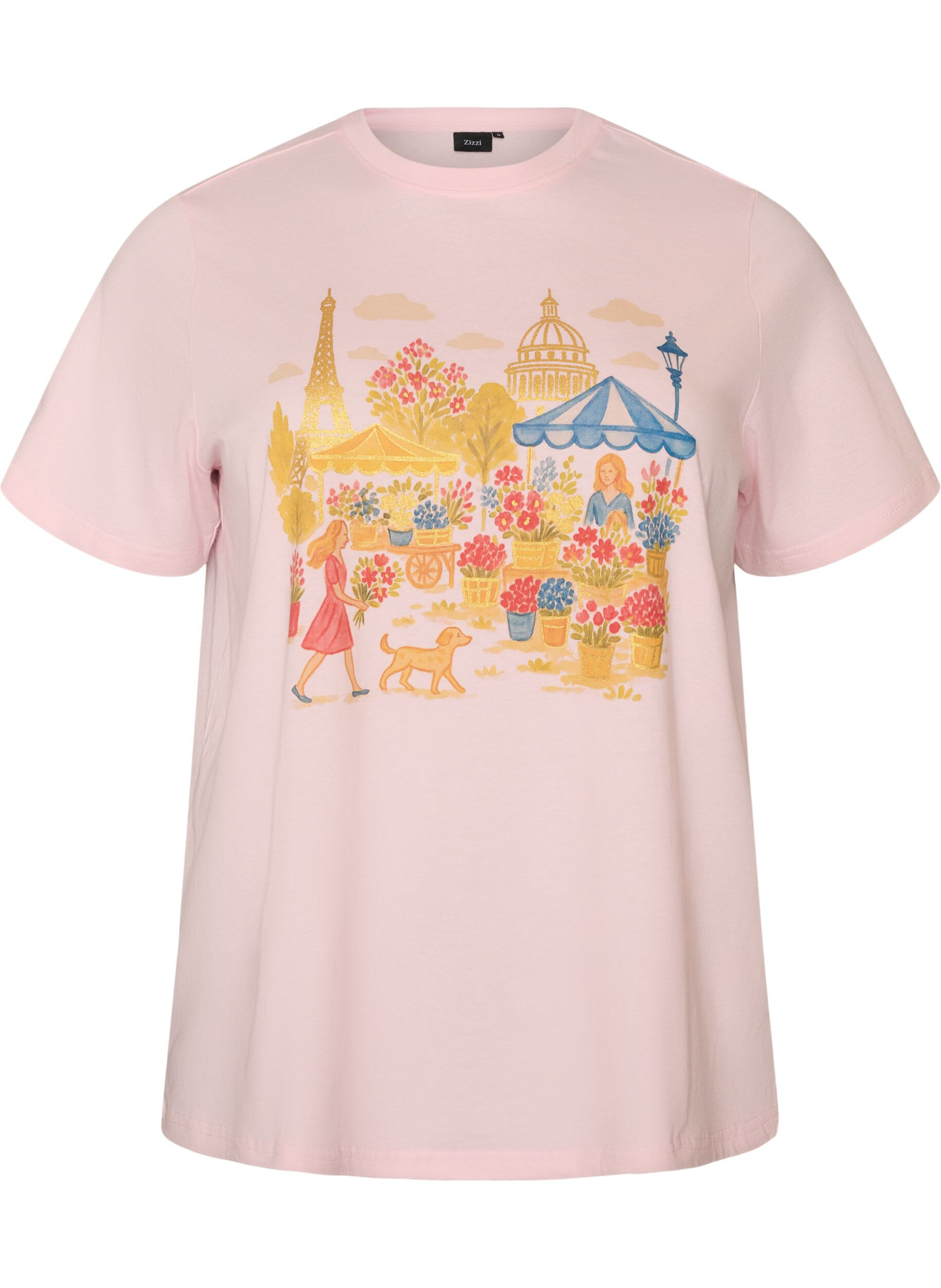 T-shirt en coton bio avec imprim&eacute; sur le devant