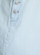 Robe salopette courte en jean de coton ray&eacute;, Bleu Clair, Packshot image number 3