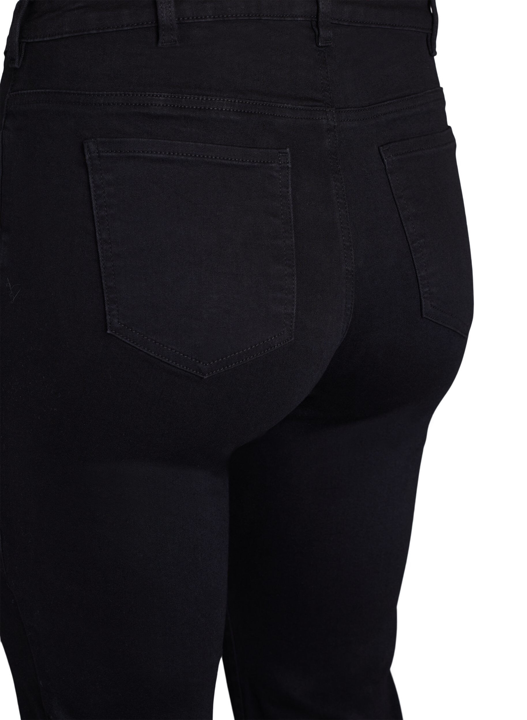 Zizzi Jean coupe slim &agrave; taille standard, Black, Packshot image number 3
