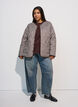 Steppjacke mit kleinem Karomuster und Kontrastbesatz, Braun, Model image number 1
