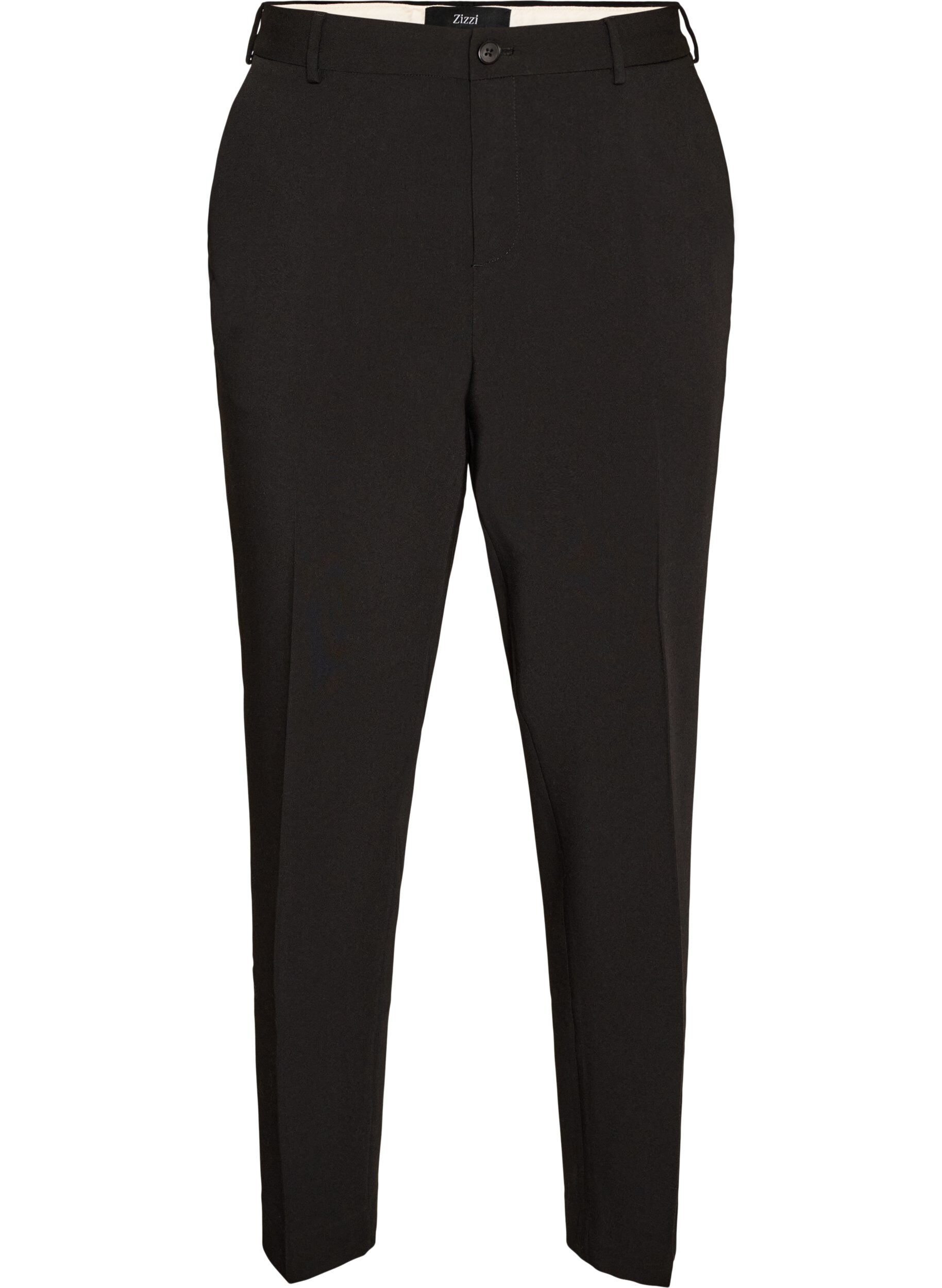 ZizziPantalon de tailleur avec une taille haute et des plis marqu&eacute;s, Noir, Packshot image number 0