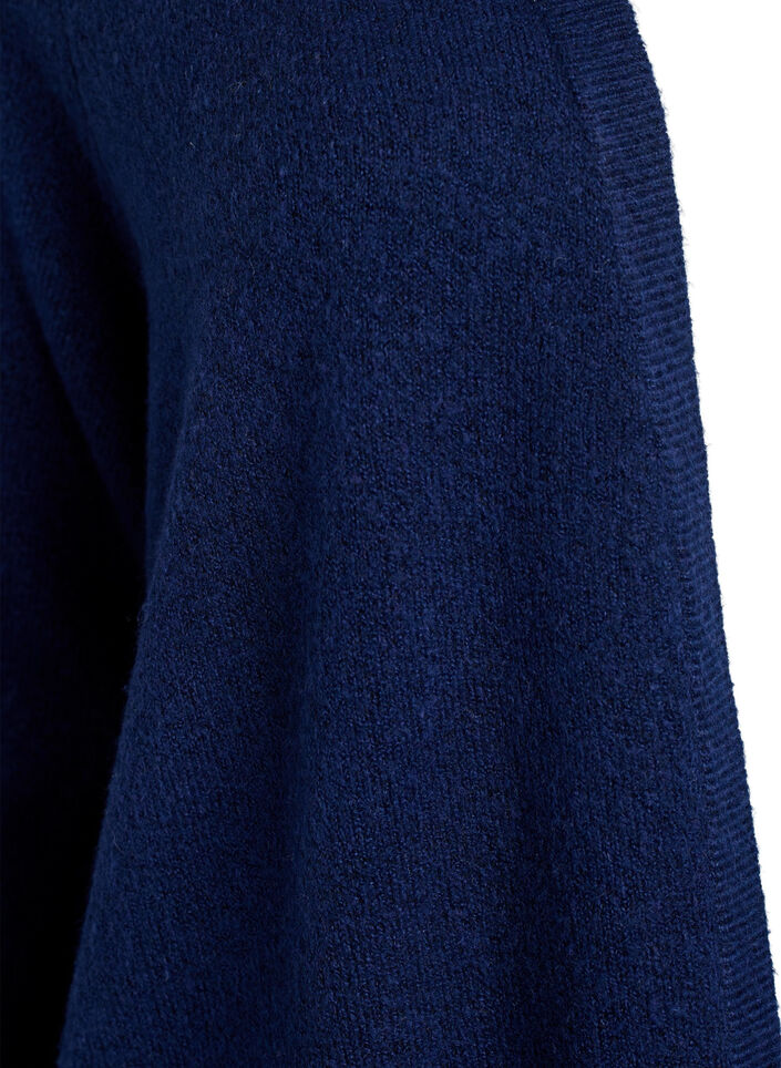 Strickjacke mit Rippenstrick und Taschen, Blau, Packshot image number 2