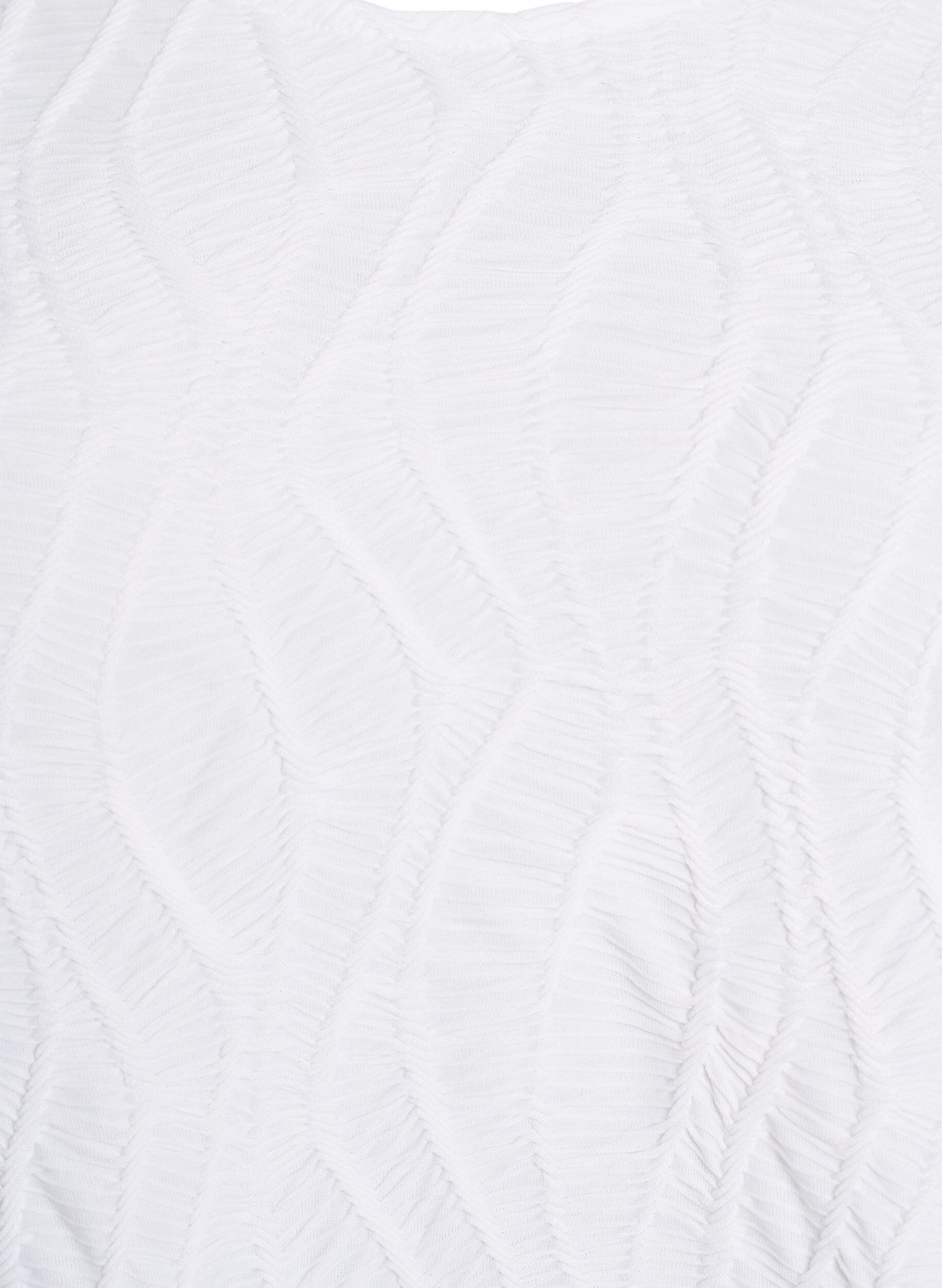 ZizziChemisier avec texture et manches 3/4, Blanc, Packshot image number 2