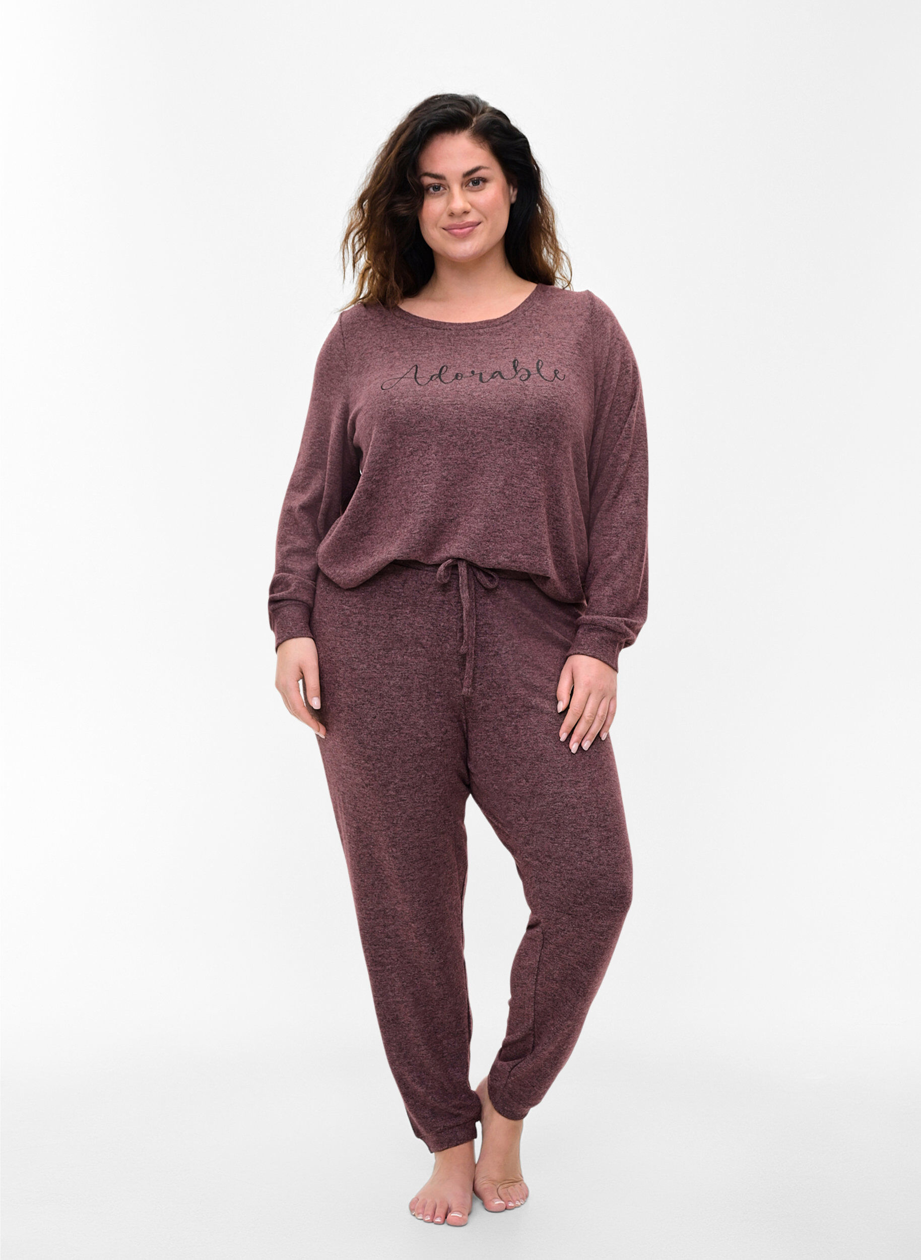 Zizzi Pull en viscose m&eacute;lang&eacute;e chin&eacute;e, Port Royal Mel, Model image number 2