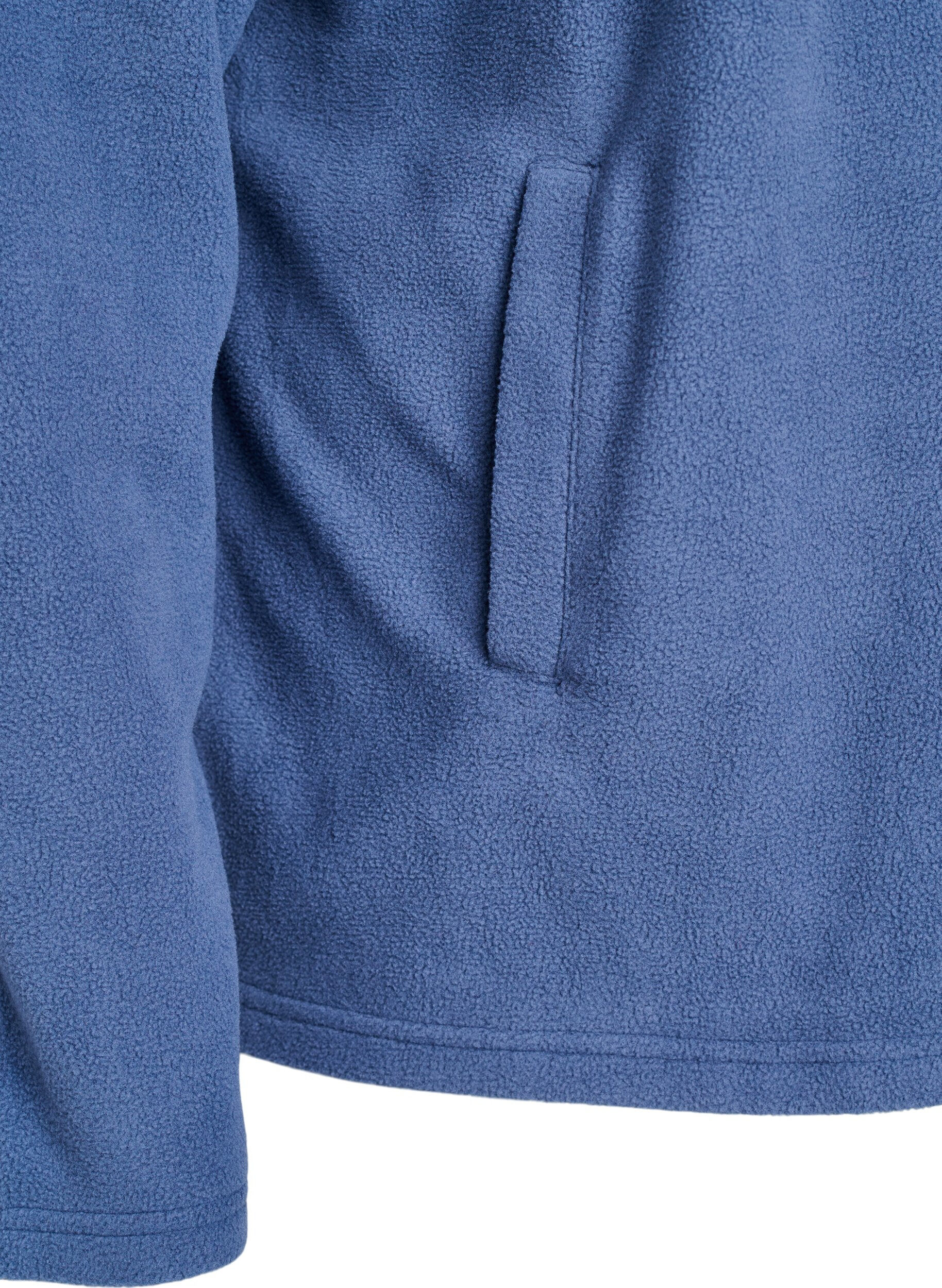ZizziHaut en polaire avec zip et col montant, Bleu, Packshot image number 3