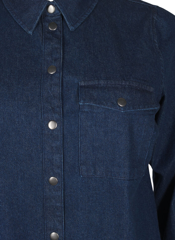 Veste en jean avec poche de poitrine, Unwashed Denim, Packshot image number 2