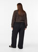 Weite Hose mit hoher Taille, Schwarz, Model image number 1