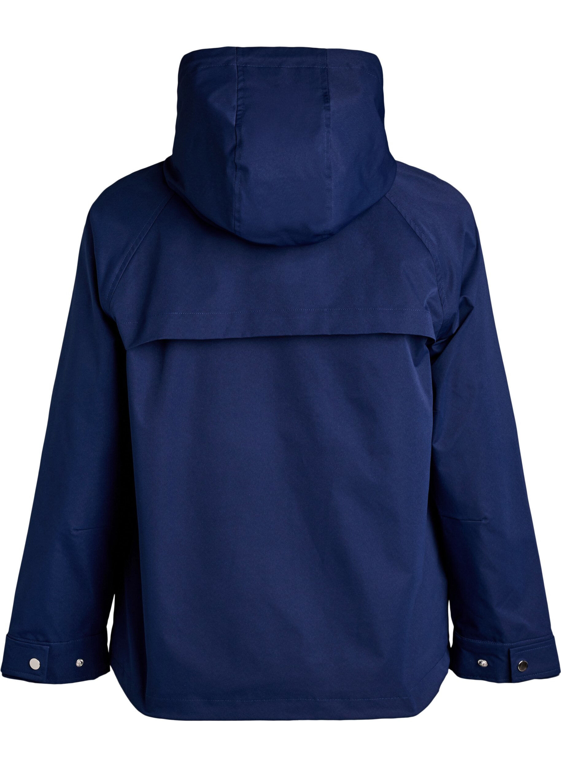 Zizzi Kurze Fr&uuml;hlingsjacke mit abnehmbarer Kapuze, Blau, Packshot image number 1