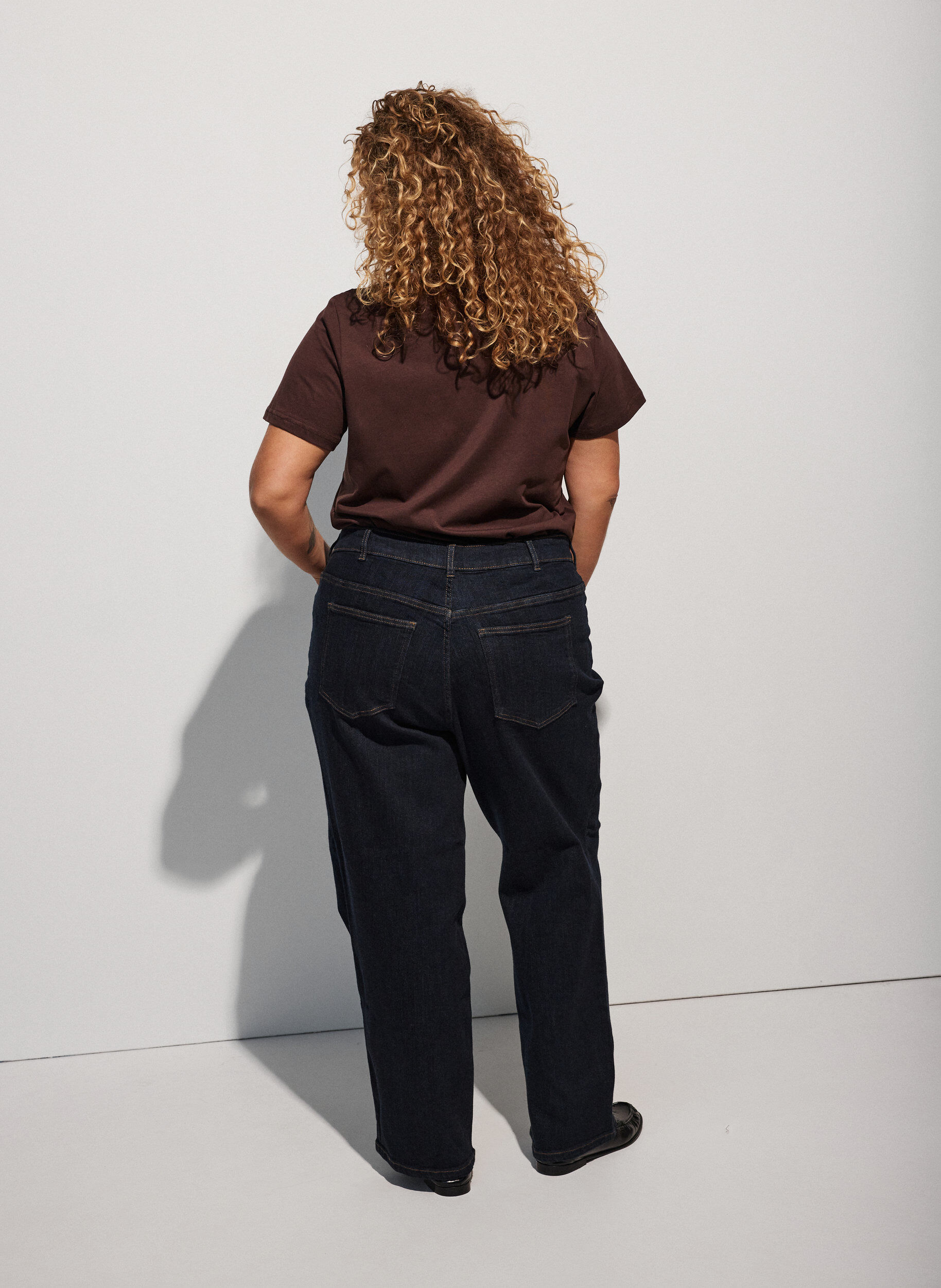 ZizziT-shirt en coton avec imprim&eacute; devant, Marron, Model image number 2