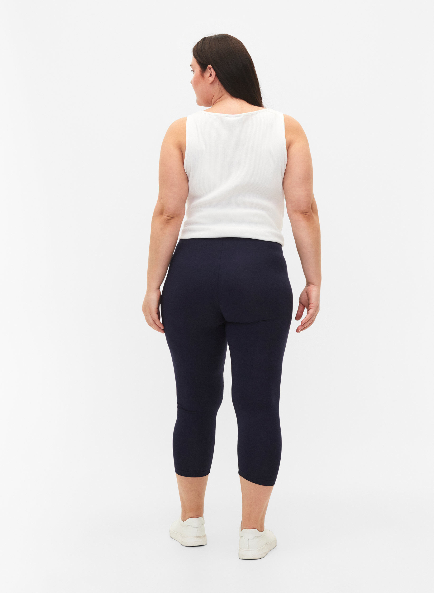 Zizzi Leggings 3/4 basiques en viscose, Bleu, Model image number 2