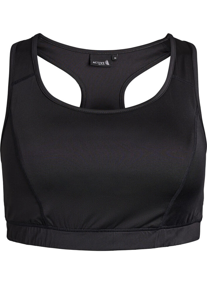 Sport-BH mit Racerback, Schwarz, Packshot