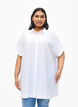 Chemise longue en viscose à manches courtes, Bright White, Model image number 0