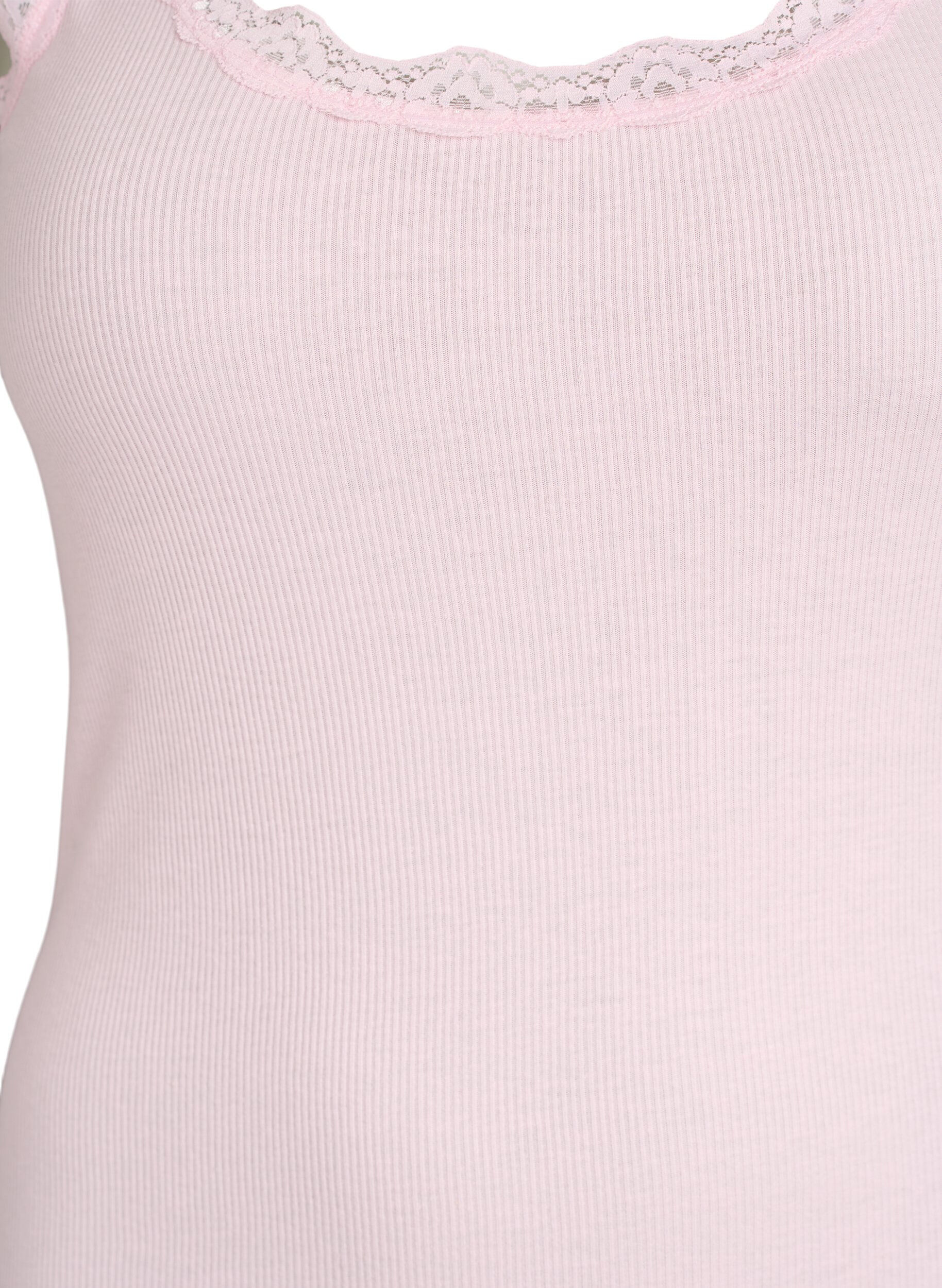 ZizziHaut avec bordure en dentelle, Rose, Packshot image number 2