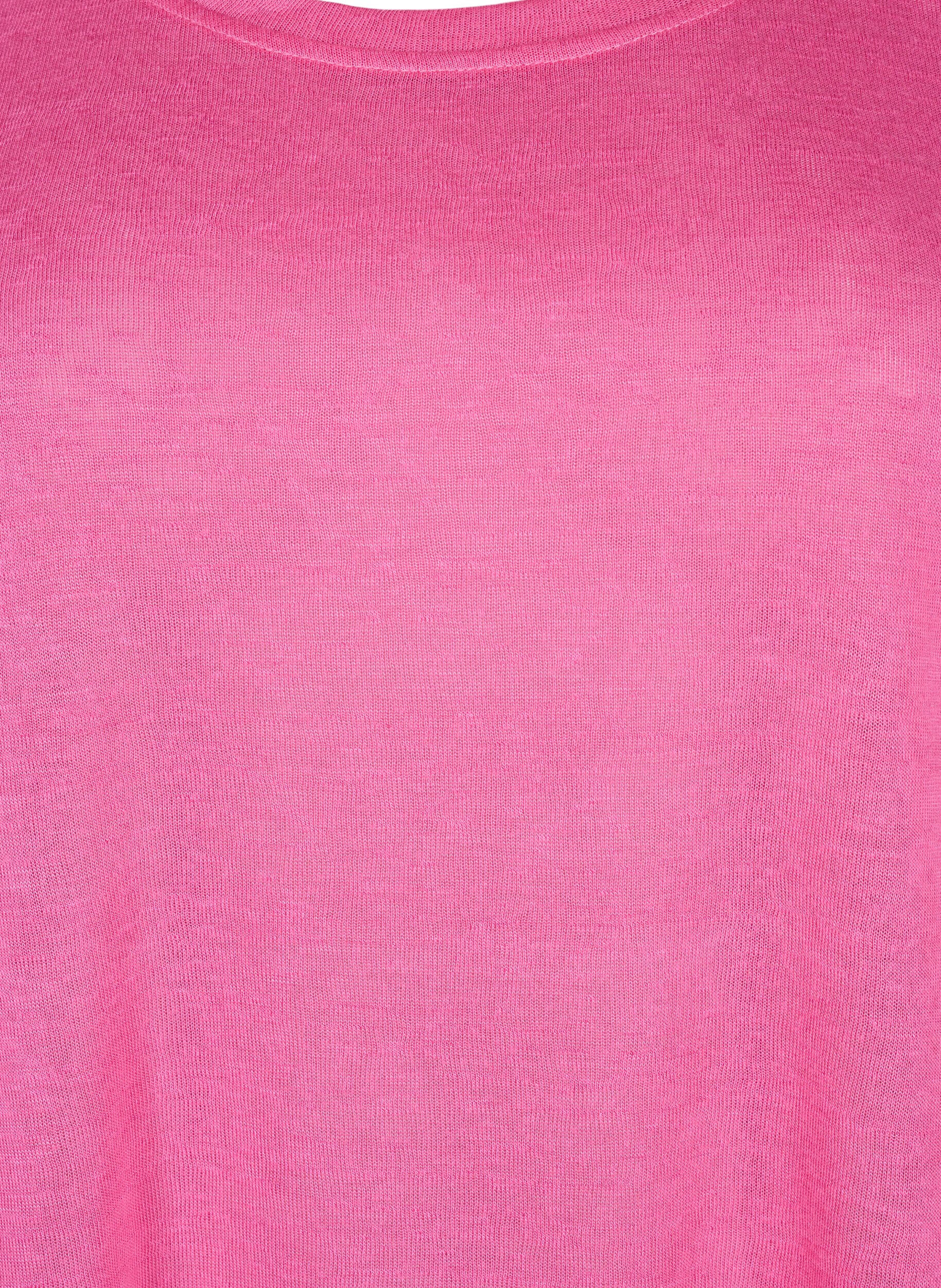 Zizzi Bluse mit 3/4 &Auml;rmel, Shocking Pink, Packshot image number 2