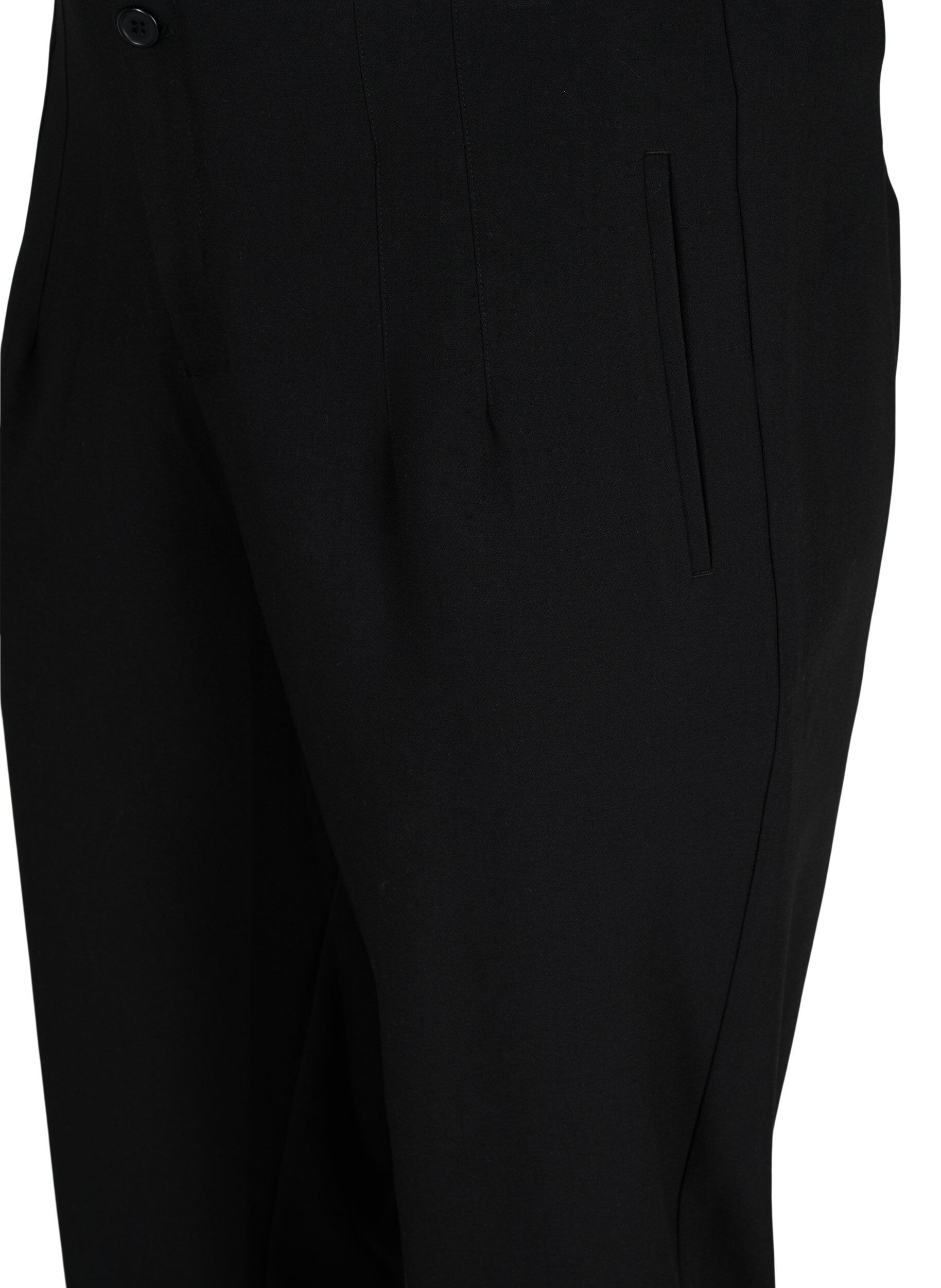ZizziKlassische Hose mit hoher Taille, Schwarz, Packshot image number 2