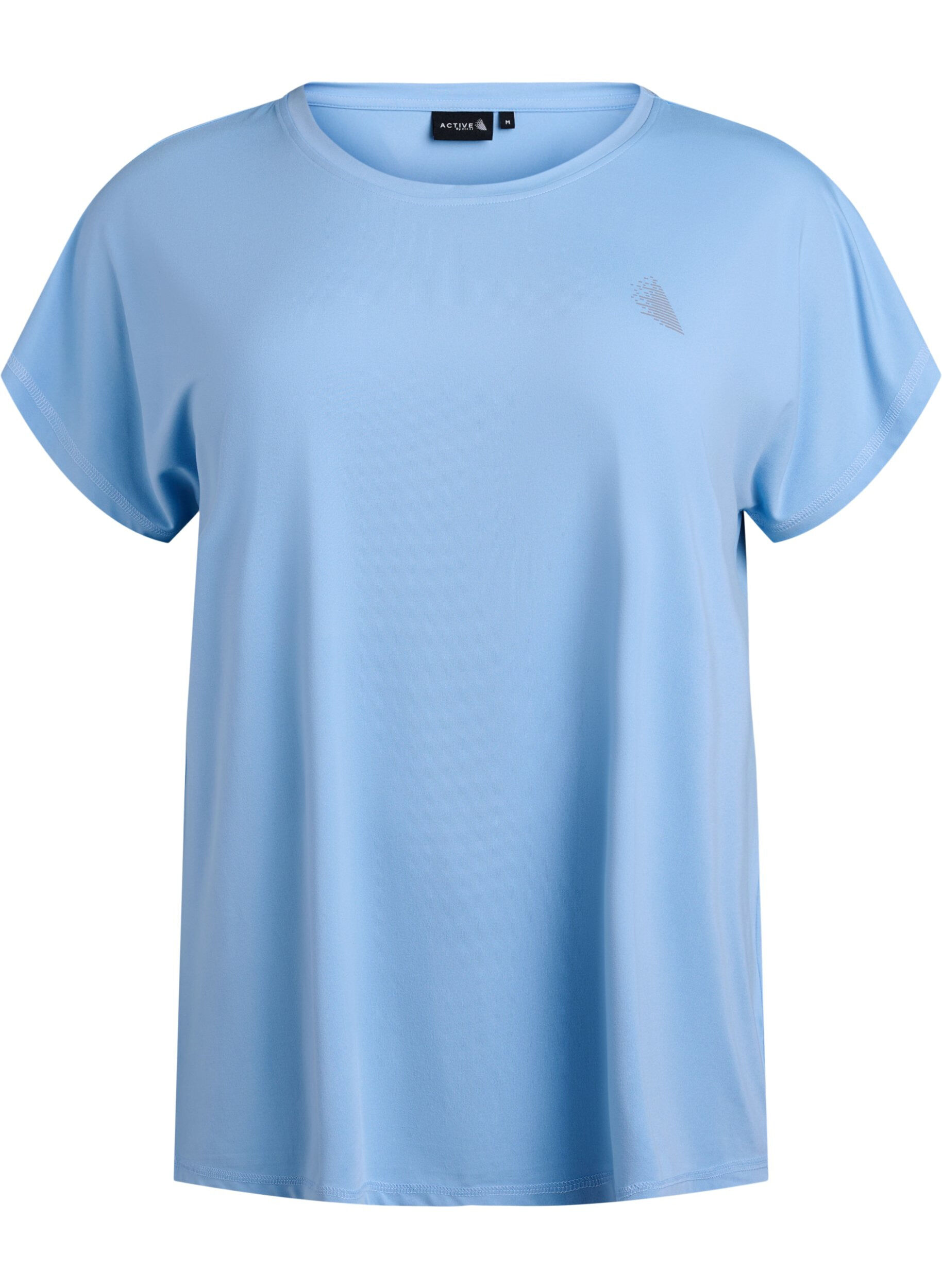 Zizzi Einfarbiges Trainings-T-Shirt, Blau, Packshot image number 0