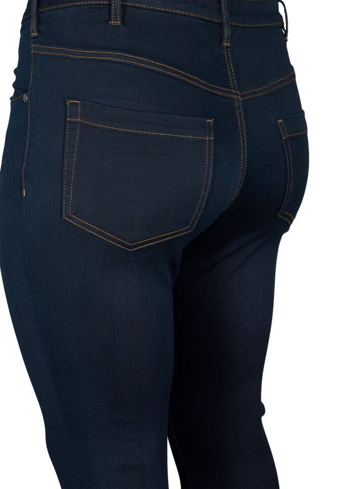 Extra schmale Amy Jeans mit hoher Taille, Tobacco Un, Packshot image number 3