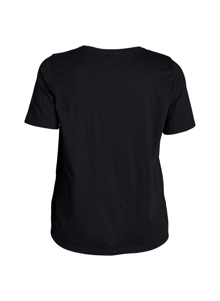T-shirt imprim&eacute;, Noir, Packshot image number 1
