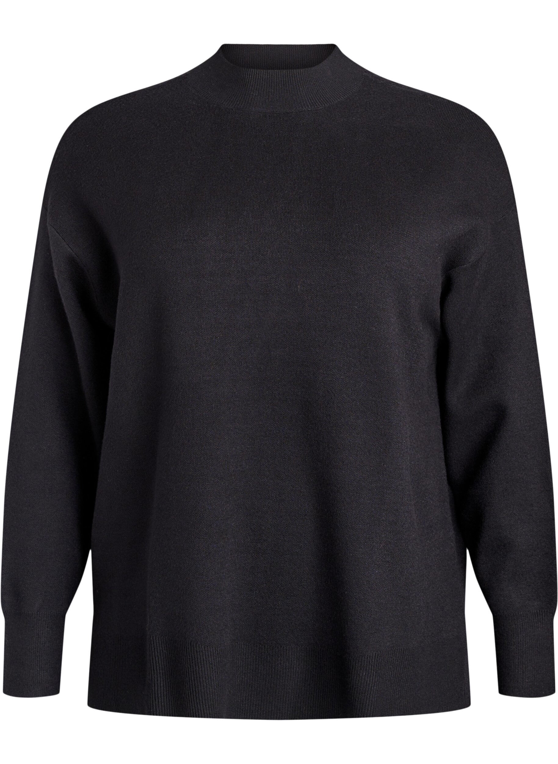 Blouse en maille &agrave; col montant