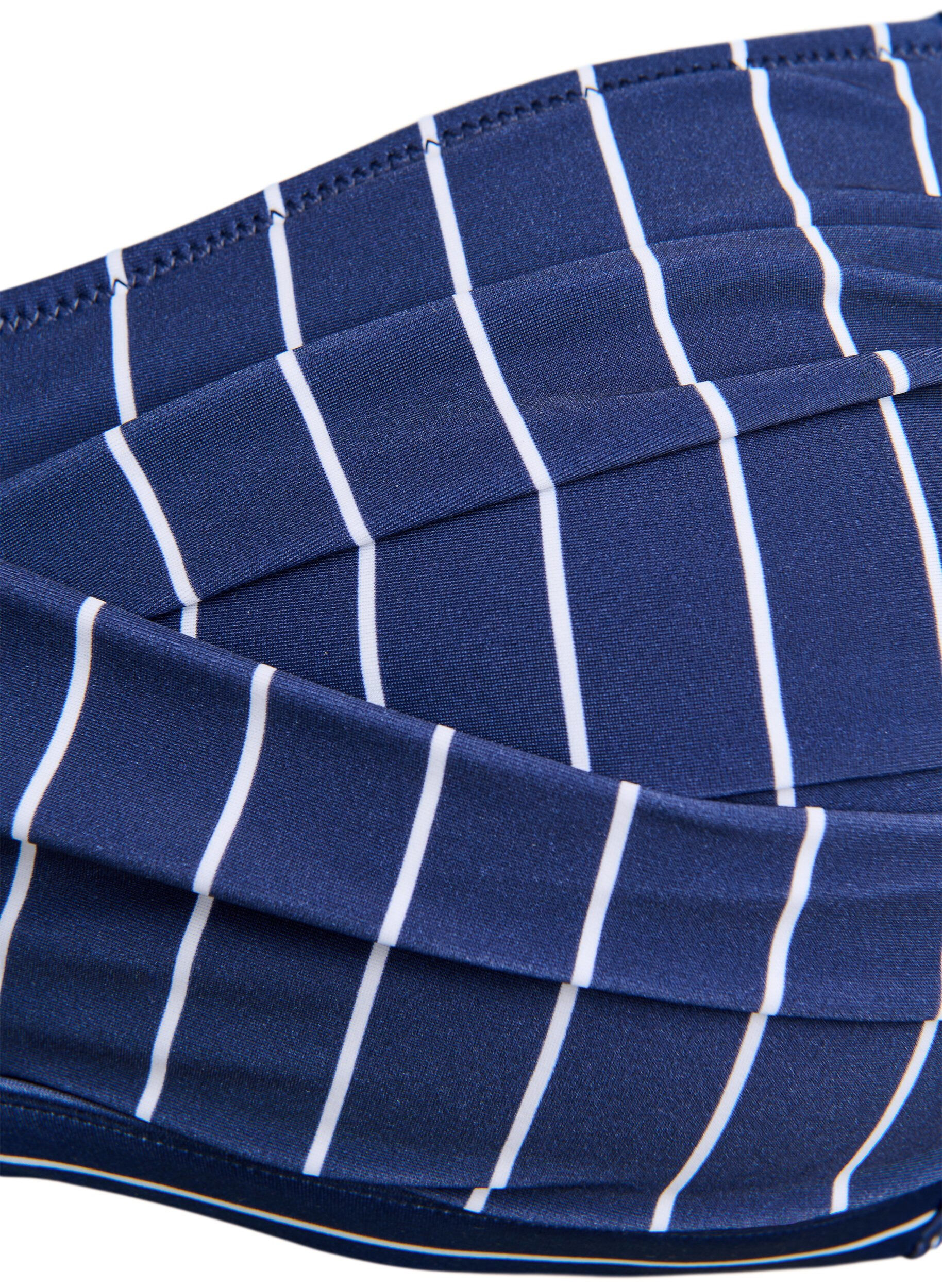 Zizzi Haut de bikini rembourr&eacute; et imprim&eacute;, Bleu, Packshot image number 2