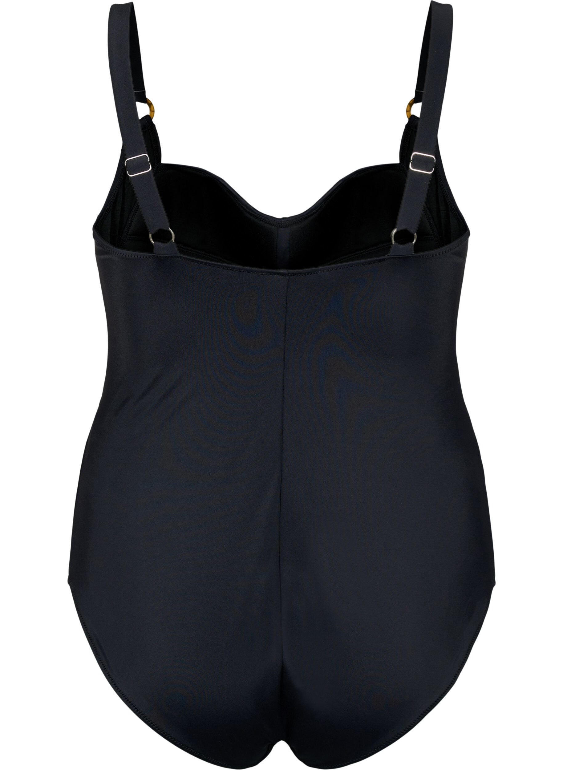 ZizziMaillot de bain matelass&eacute; avec draperies, Noir, Packshot image number 1
