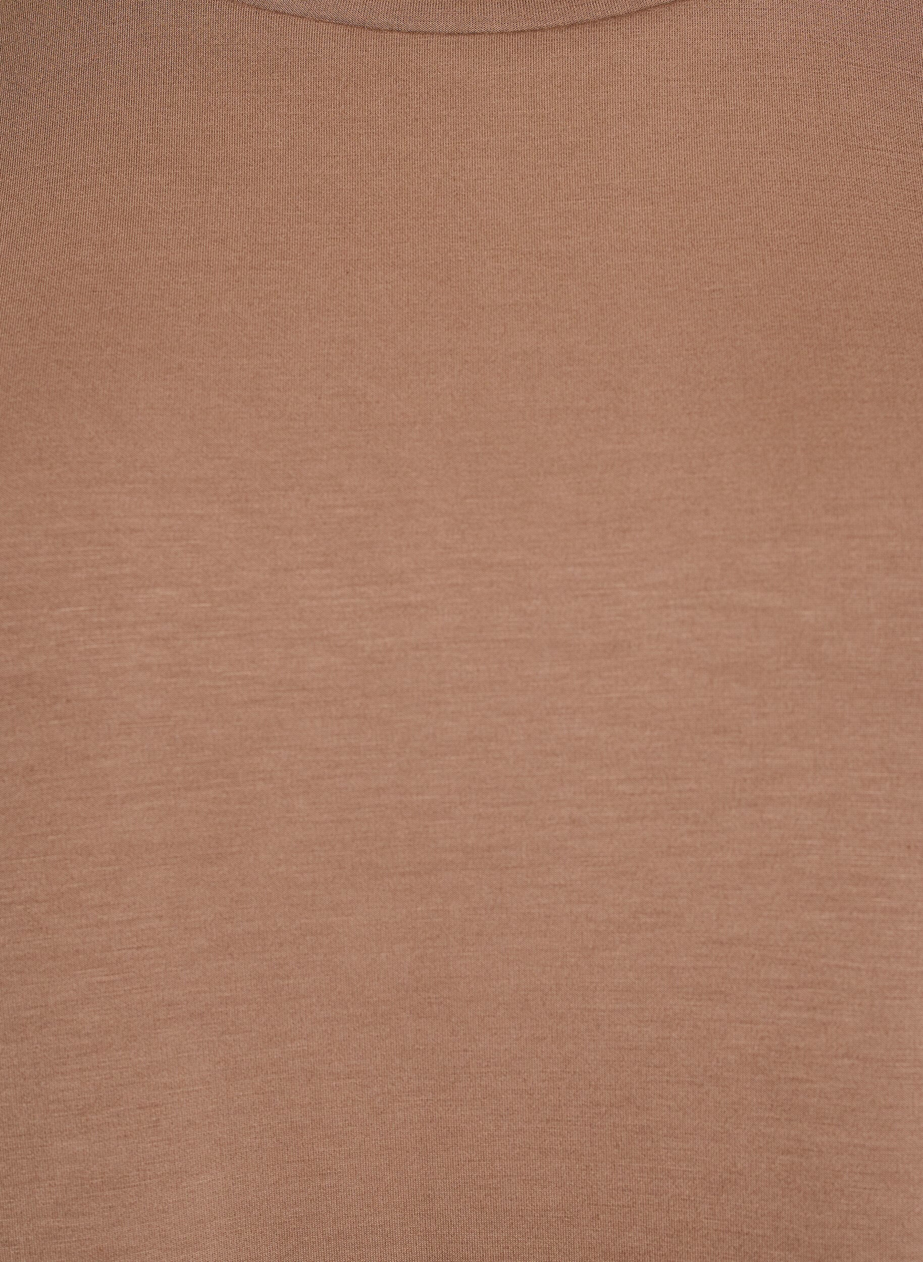 Zizzi Kurzes Loose-Fit T-Shirt aus Modal-Mix, Braun, Packshot image number 2