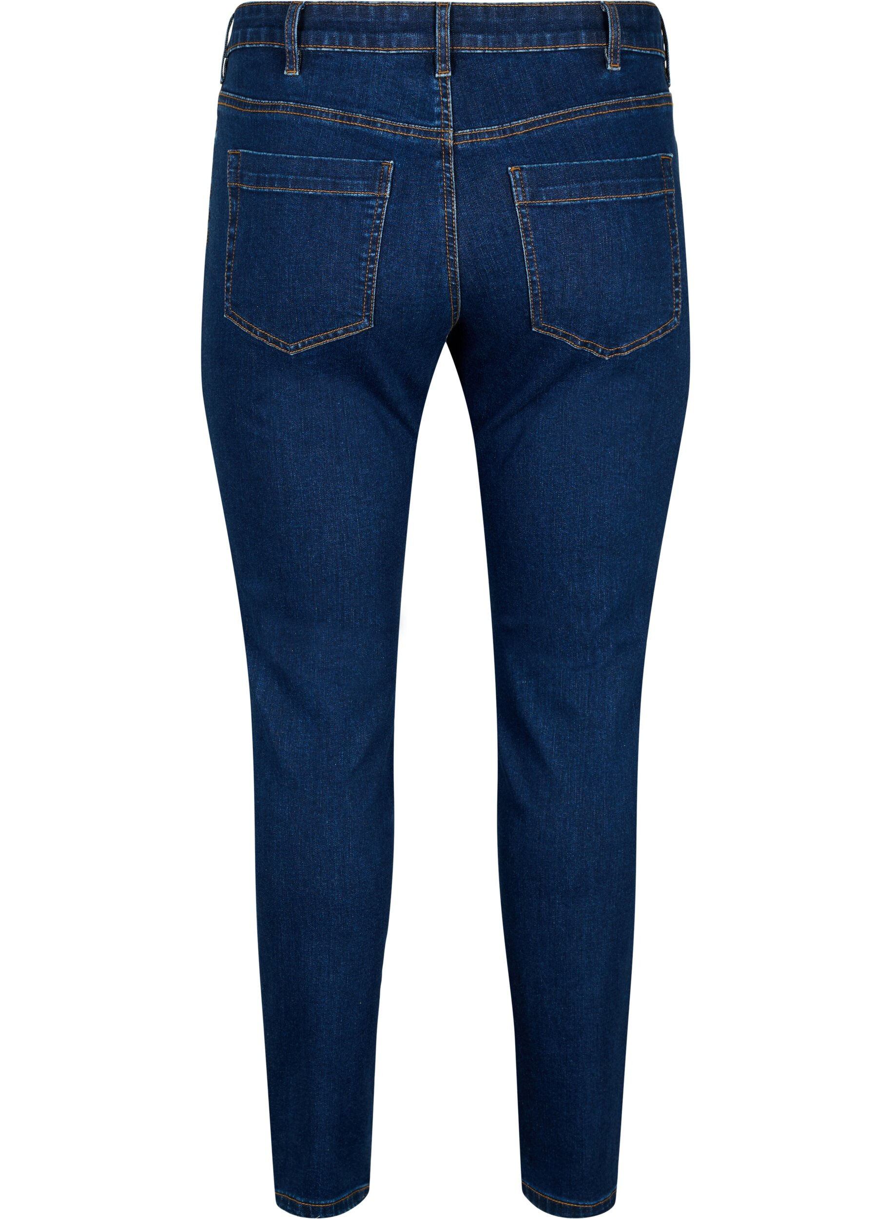 Zizzi Slim Fit Emily Jeans mit normaler Taille, Blau, Packshot image number 1
