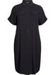 FLASH - Langes Hemdkleid mit kurzen Ärmeln, Schwarz, Packshot image number 0